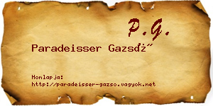 Paradeisser Gazsó névjegykártya